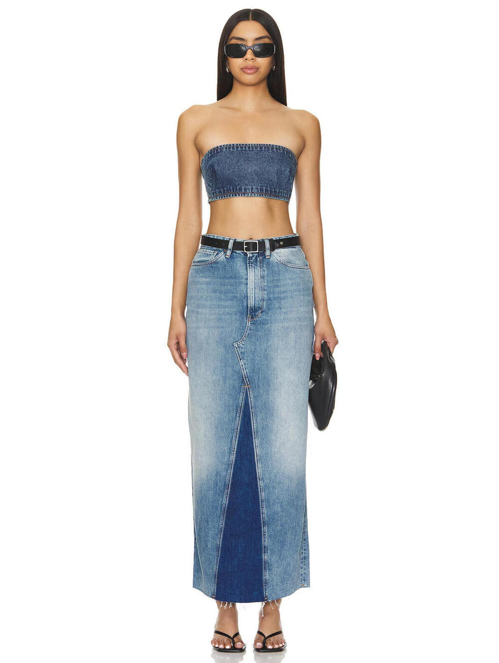 3X1 Charlotte Denim Maxi in Ciel Blue, $310 NWT, Size 24, Revolve, #88